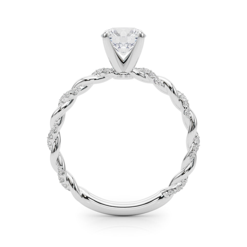 Engagement Ring with Twisted Shank - Image 12