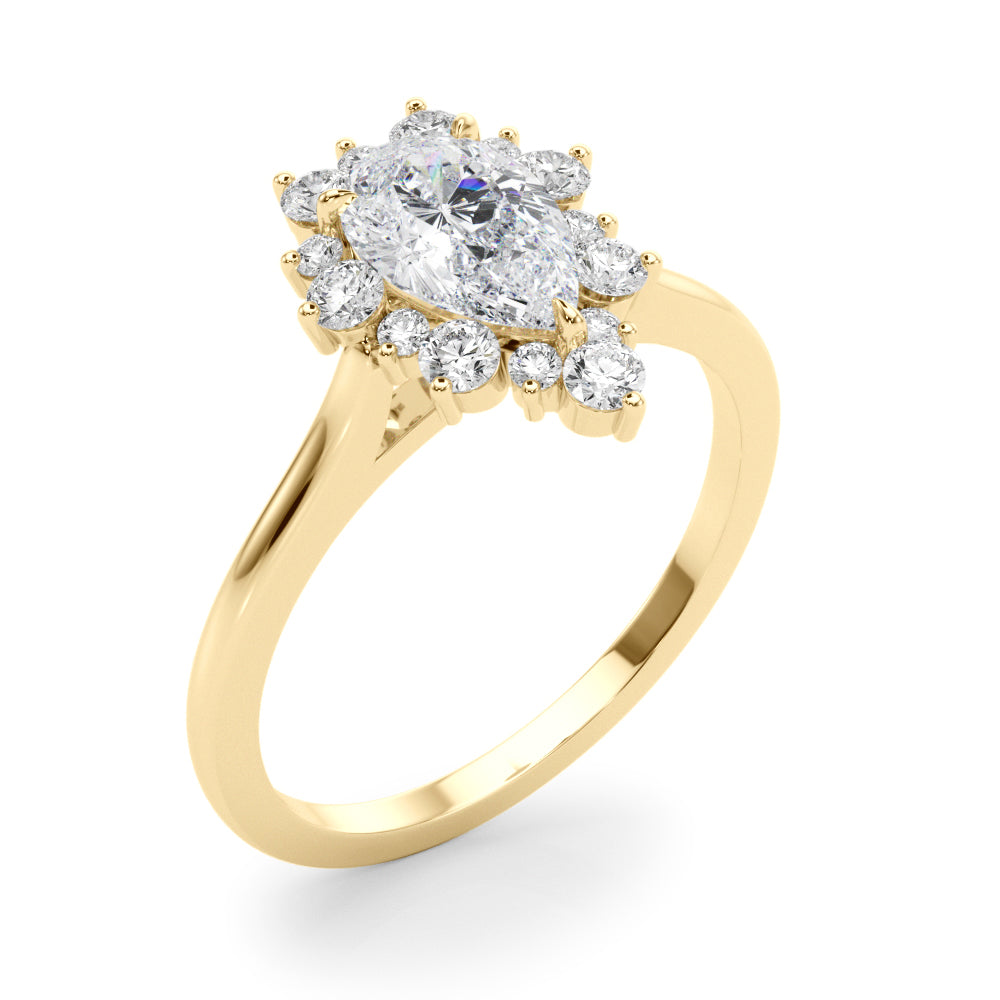 Teardrop Diamond Cluster Ring - Image 3