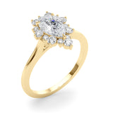 Teardrop Diamond Cluster Ring - Image 3