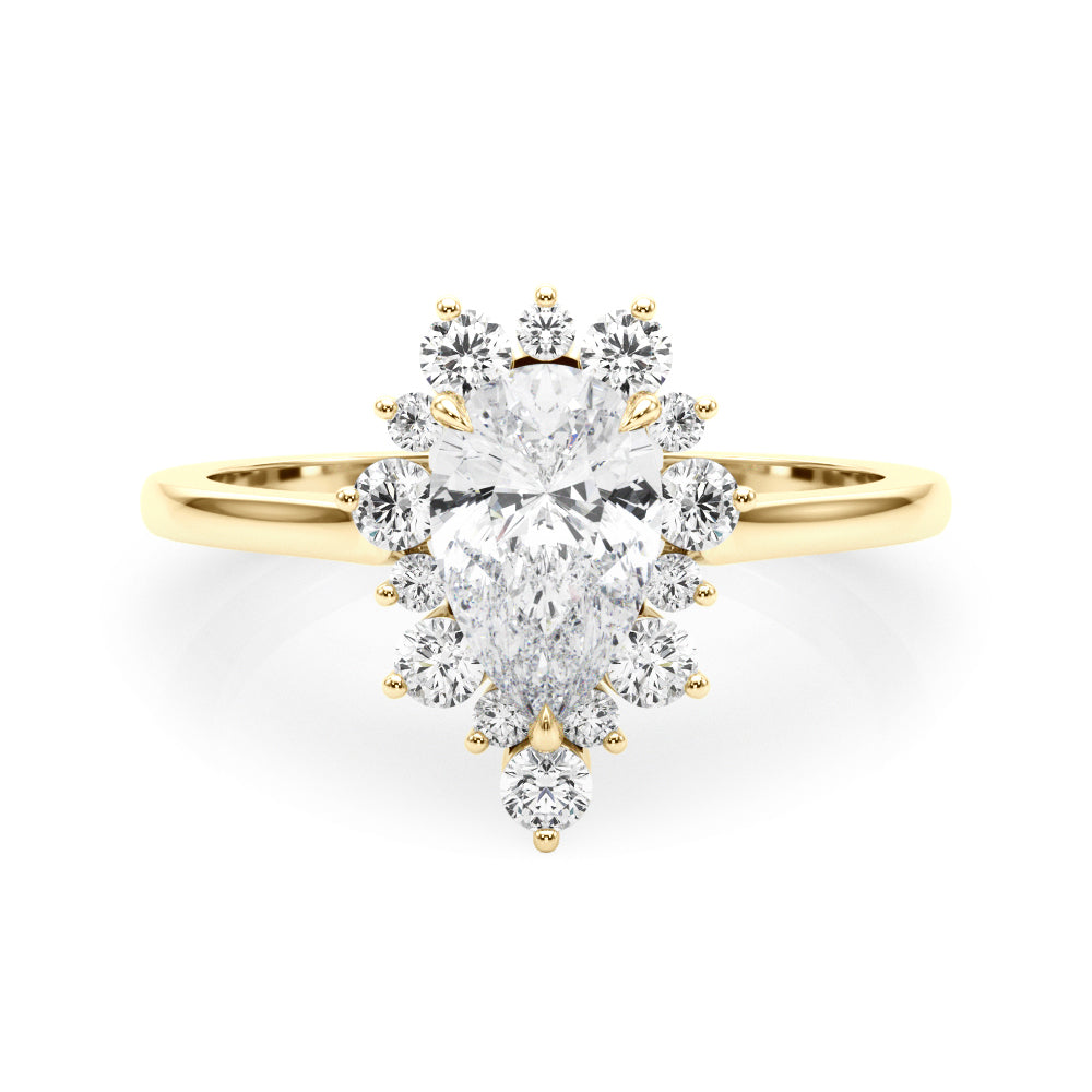 Teardrop Diamond Cluster Ring - Image 7