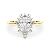 Teardrop Diamond Cluster Ring - Image 7