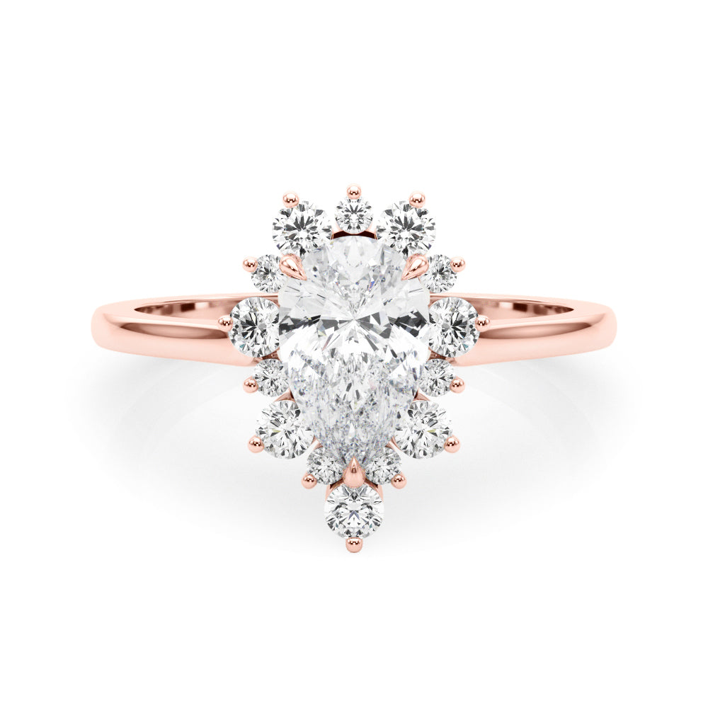 Teardrop Diamond Cluster Ring - Image 8