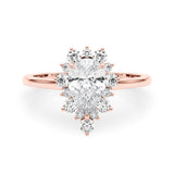 Teardrop Diamond Cluster Ring - Image 8