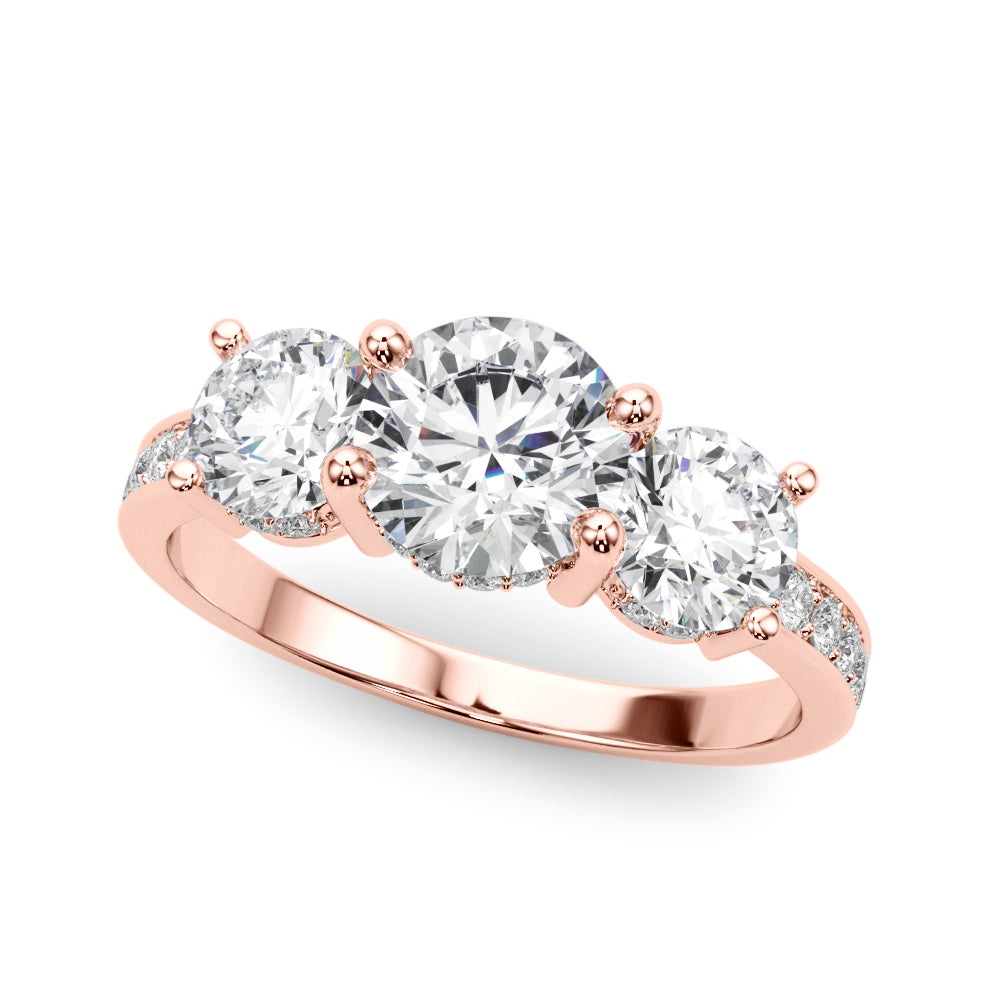 Three Diamond Statement Ring 1 ct