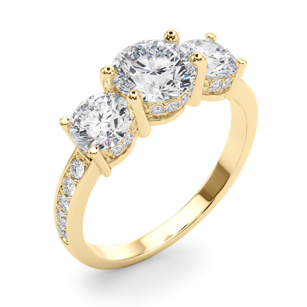 Three Diamond Statement Ring 2 ct