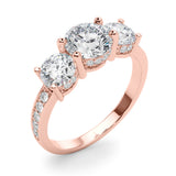 Three Diamond Statement Ring 2 ct - Image 6