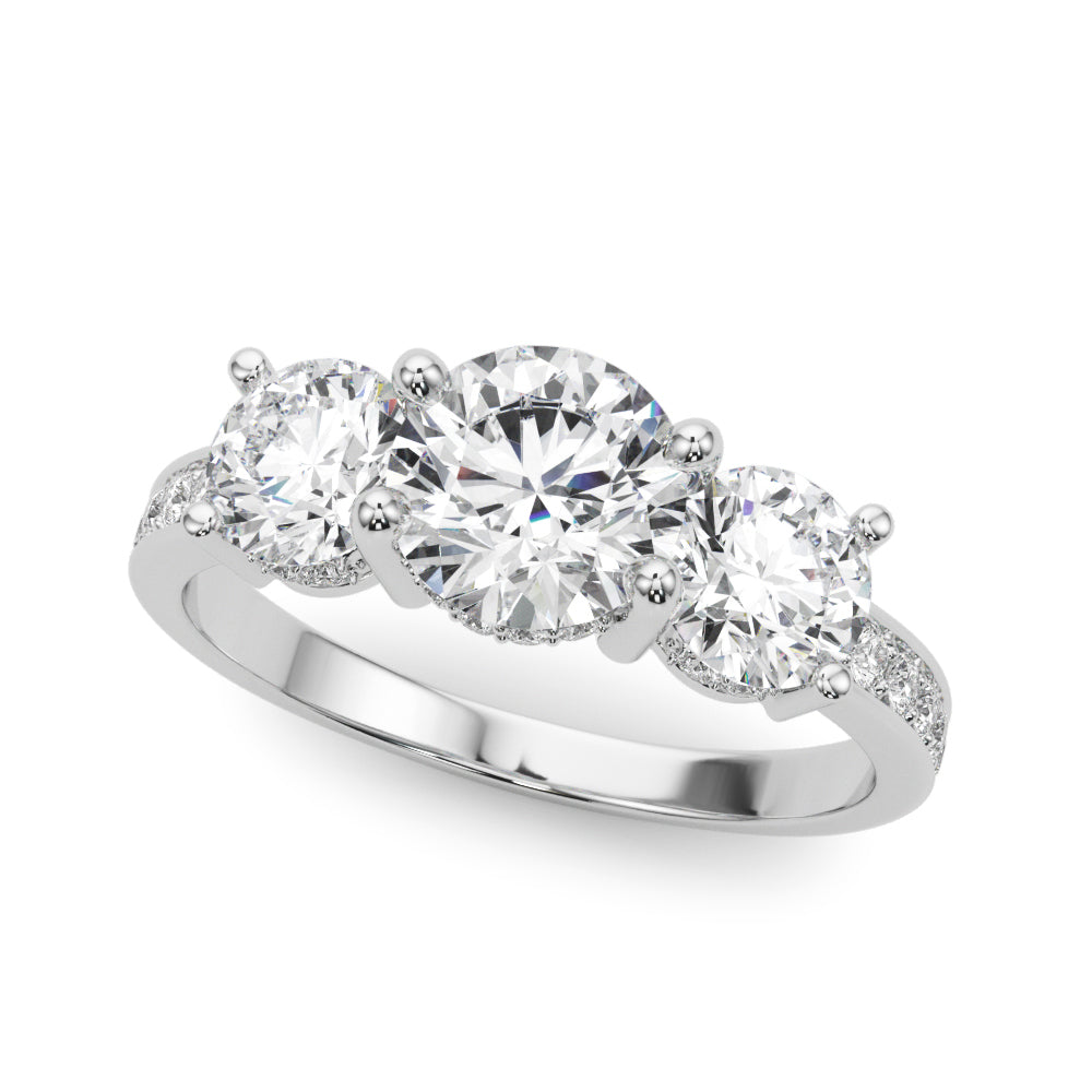 Three Diamond Statement Ring 1 ct