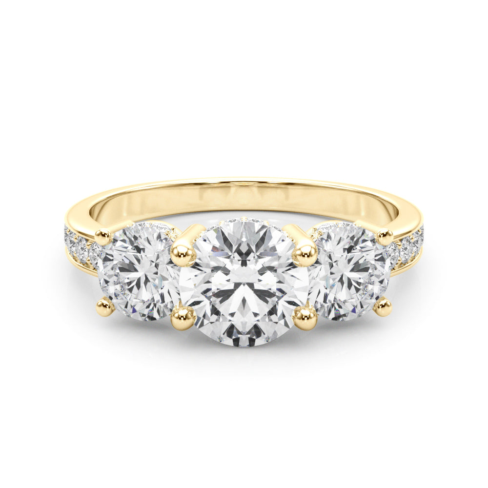 Three Diamond Statement Ring 2 ct - Image 8