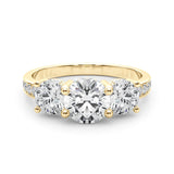 Three Diamond Statement Ring 2 ct - Image 8