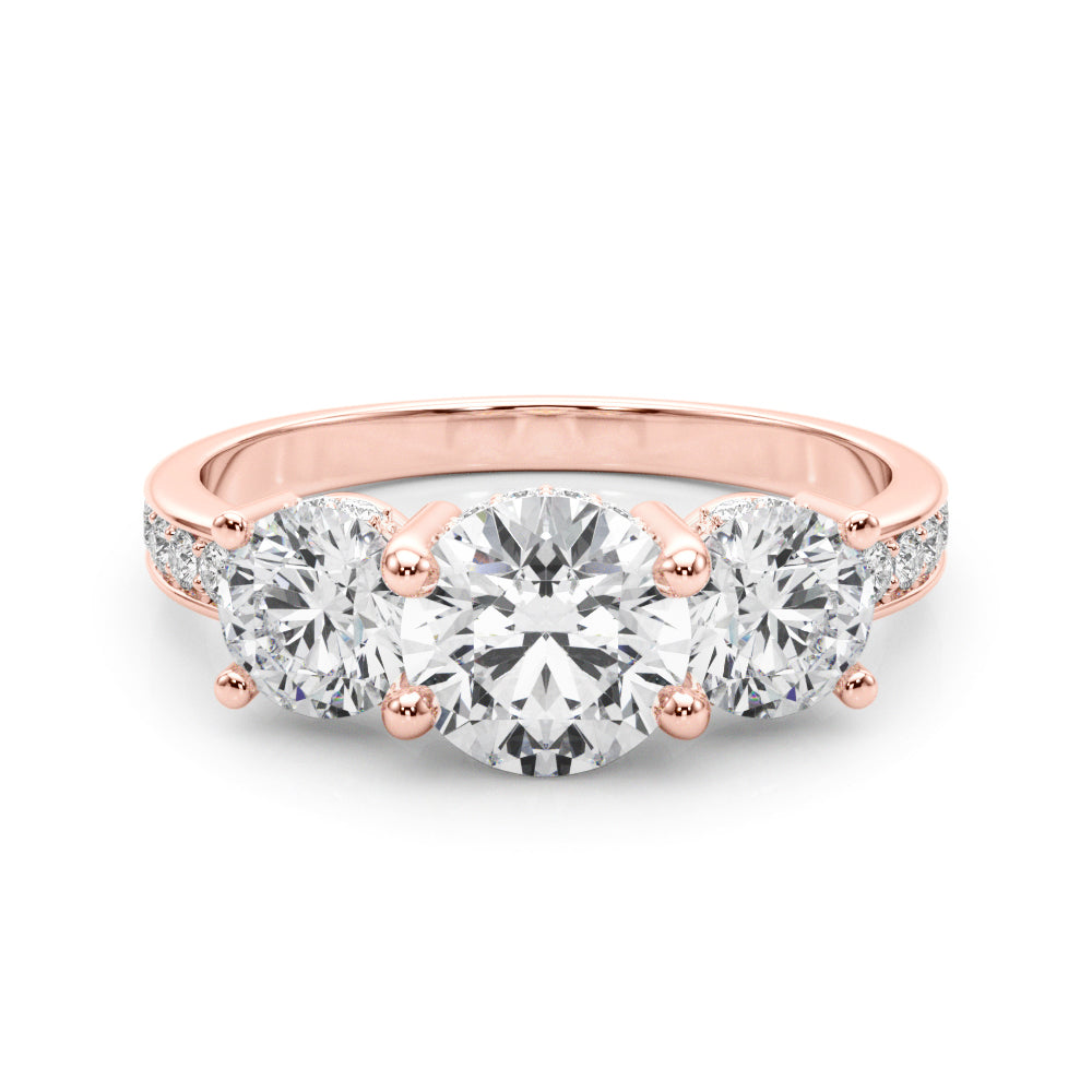 Three Diamond Statement Ring 1 ct