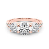 Three Diamond Statement Ring 2 ct - Image 9