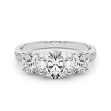 Three Diamond Statement Ring 2 ct - Image 7