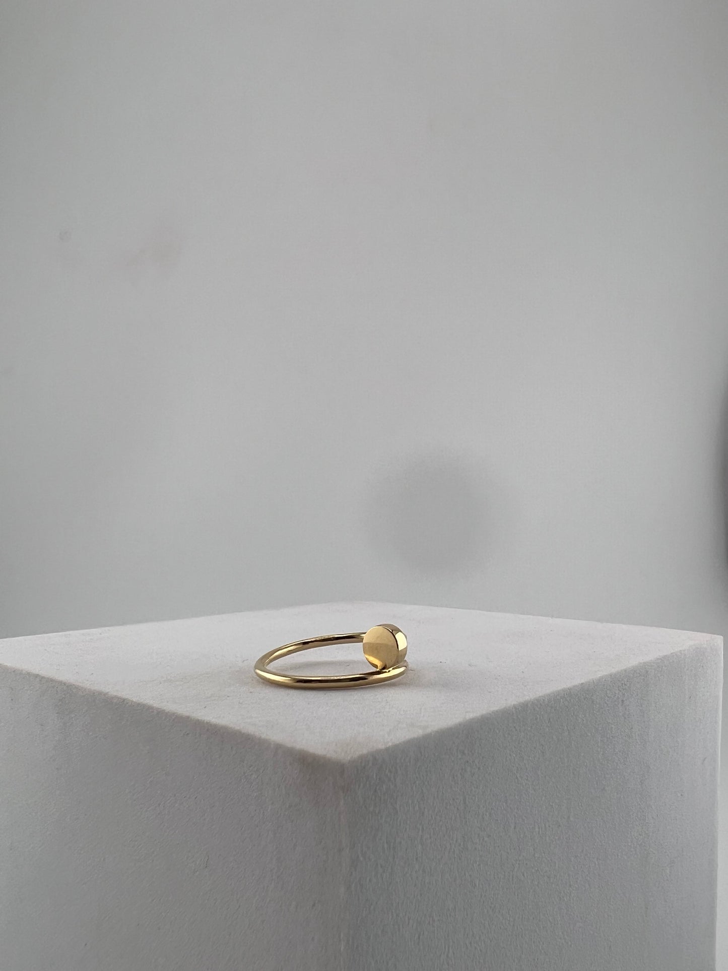 Solid 18k gold nail ring (no stones)