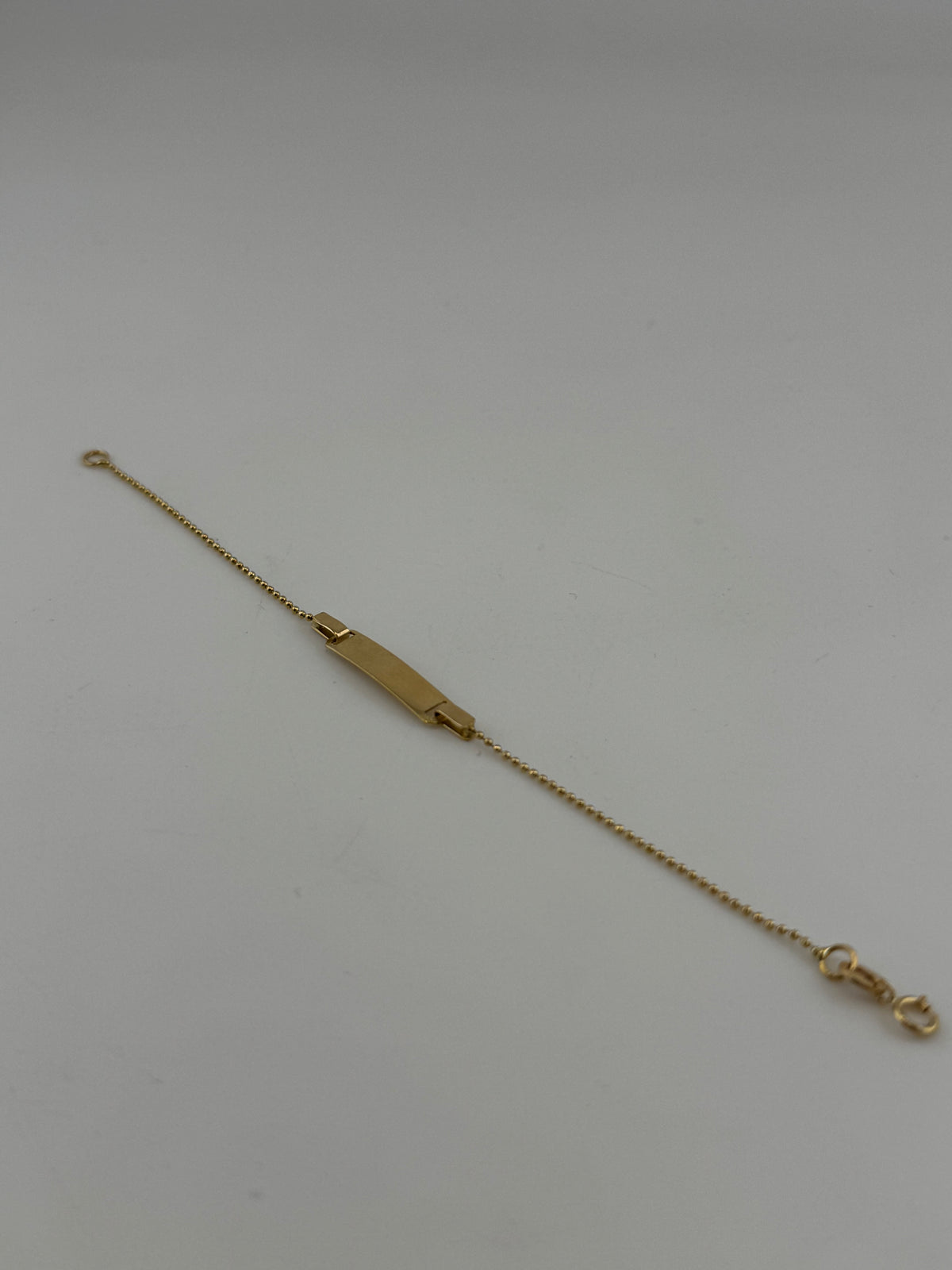 18K Solid Gold Petite ID Bracelet - Image 4