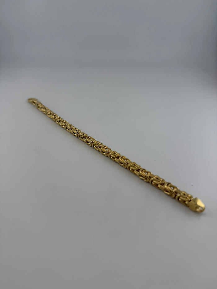 Royal Byzantine 18K Solid Gold Bracelet – 5mm