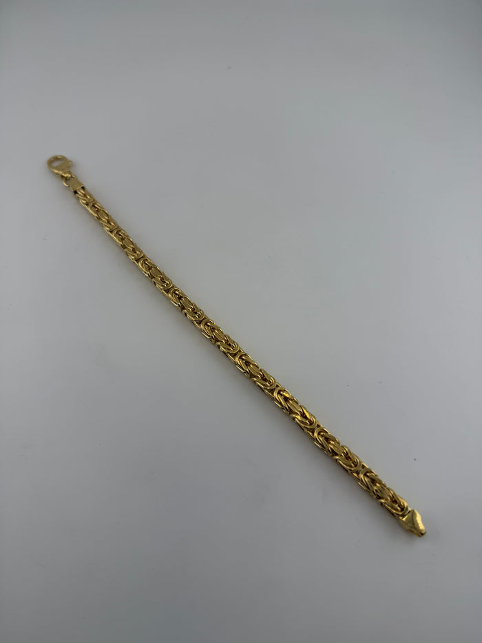 Royal Byzantine 18K Solid Gold Bracelet – 5mm