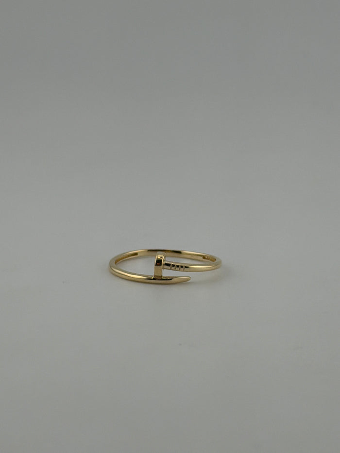 Dainty half nail ring