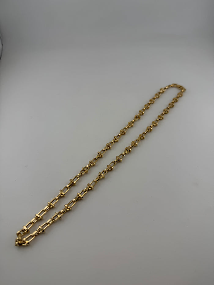 The Royal Bar Link – 18K Solid Gold Chain Necklace