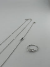 Solid Silver Jewelry Set with Premium Movable CZ Stones – Necklace, Bracelet, Ring & Stud Earrings - Image 2