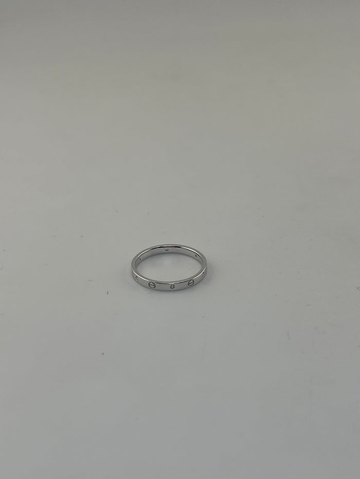 925 Sterling Silver - Thin Screw Band | perimum CZ stones