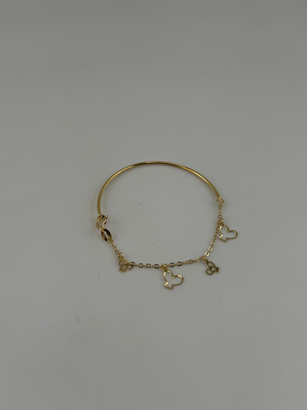 18K Solid Gold Charm Baby Bangle - Image 5