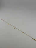 18K Solid Gold Delicate Leaf Anklet