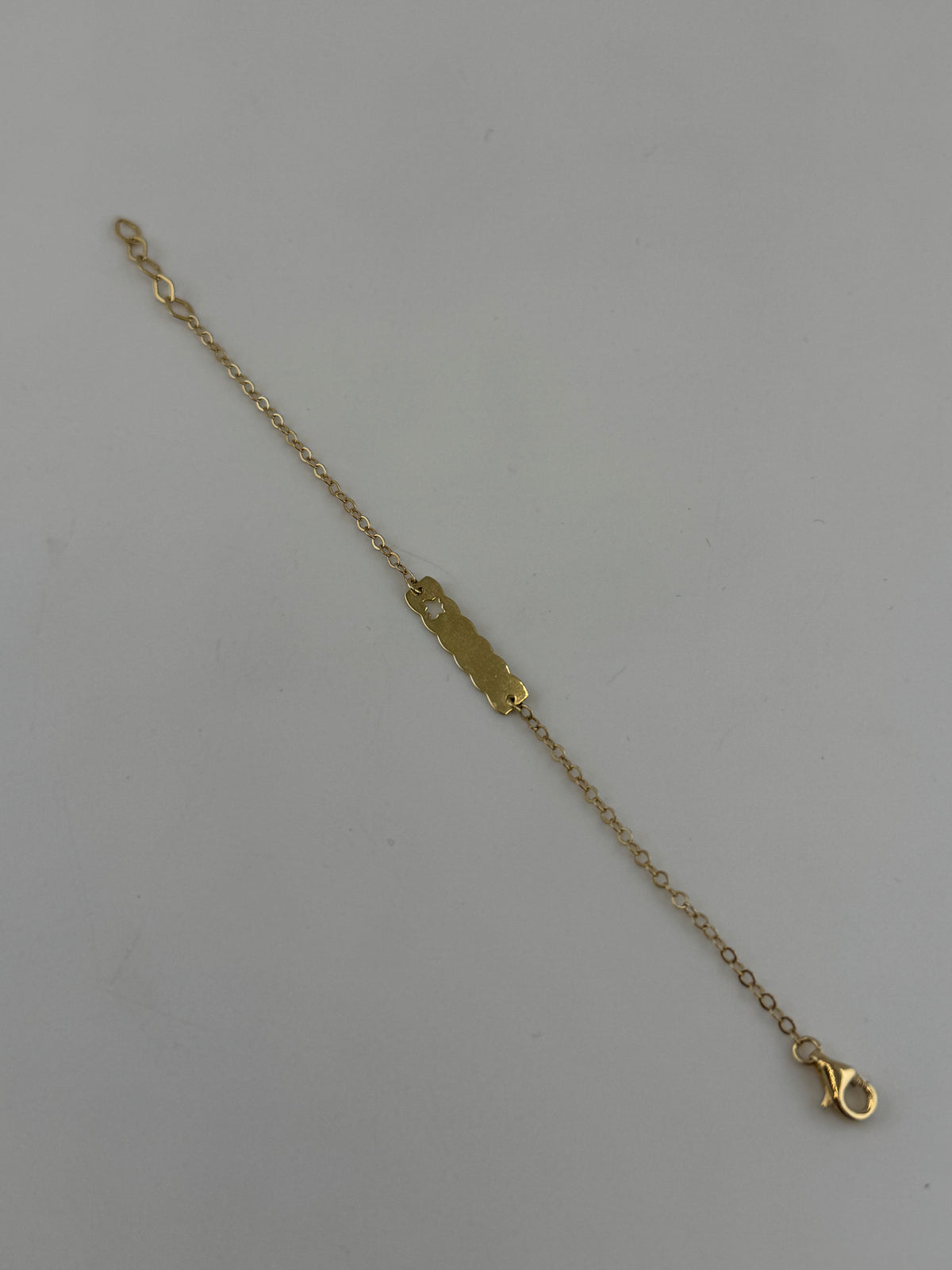 18K Solid Gold Petite ID Bracelet - Image 3