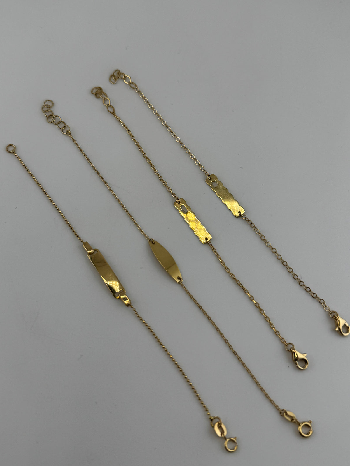 18K Solid Gold Petite ID Bracelet - Image 2