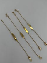 18K Solid Gold Petite ID Bracelet - Image 2