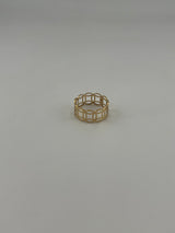 18K Solid Gold Interlocking Circle Lattice Band - Image 2