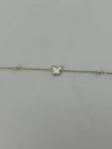 18K Yellow Gold Butterfly Bracelet with Colored Stones - Image 4
