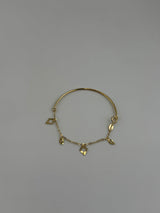18K Solid Gold Charm Baby Bangle - Image 4