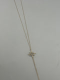 18K Gold Star Chain Necklace with Premium Cubic Zirconia