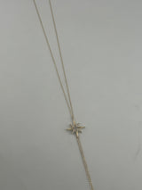 18K Gold Star Chain Necklace with Premium Cubic Zirconia - Image 1
