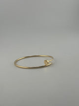Thin twist nail bracelet, 18k gold, hollow - Image 4