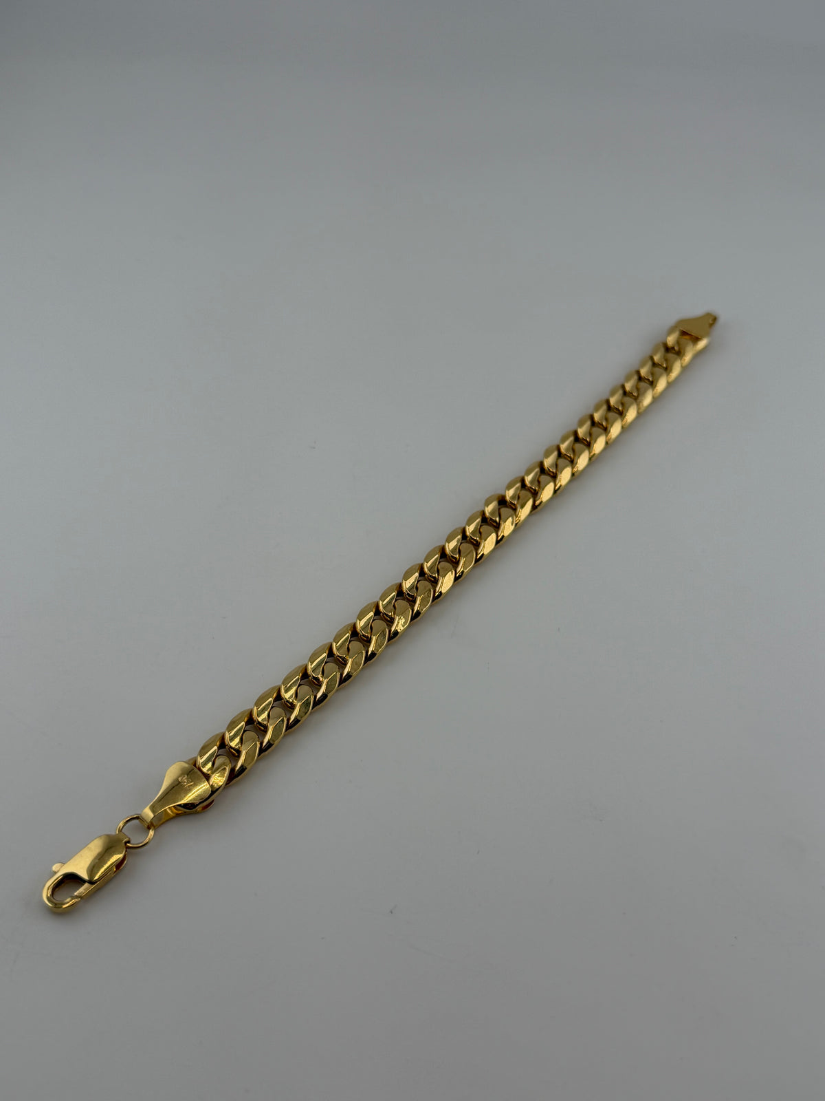 18K Solid Gold Royal Cuban Link Bracelet - Image 2