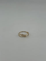 18K Solid Gold Laurel Leaf Ring - Image 1