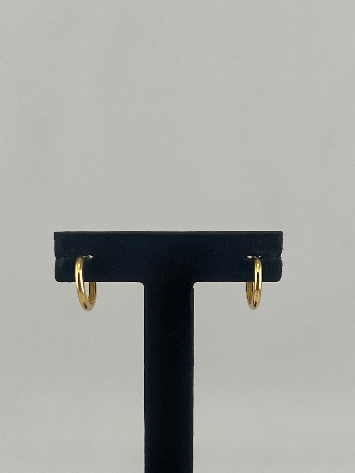 18K Solid Gold Essential Polished Huggie Hoops - Image 2