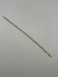 18K Solid Gold Modern Block Link Bracelet