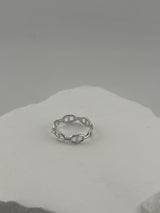 925 Sterling Silver Anchor Link Ring - Image 1