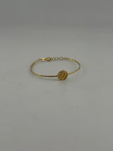 18K Solid Gold Allah Name Engraved Bracelet - Image 1
