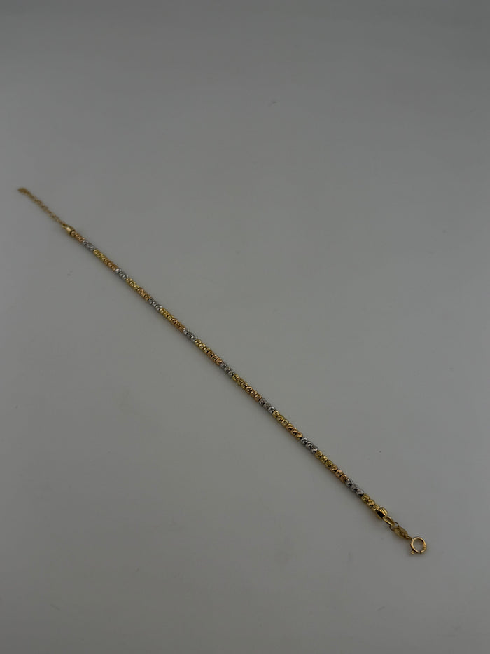 18K Tri-Tone Luxe Link Bracelet