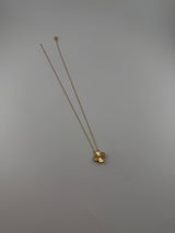 Solid 18k gold clover necklace, 15mm thin pendant - Image 2