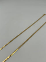 18K Solid Gold Tight Cuban Link Bracelet - Image 1