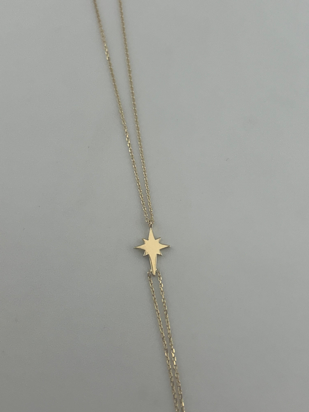 18K Gold Star Chain Necklace - Image 2