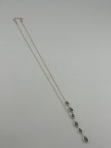 Pear-Shaped Colored Stone Necklace - Image 2