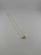 Solid 18k gold interlocking rings necklace - Image 2