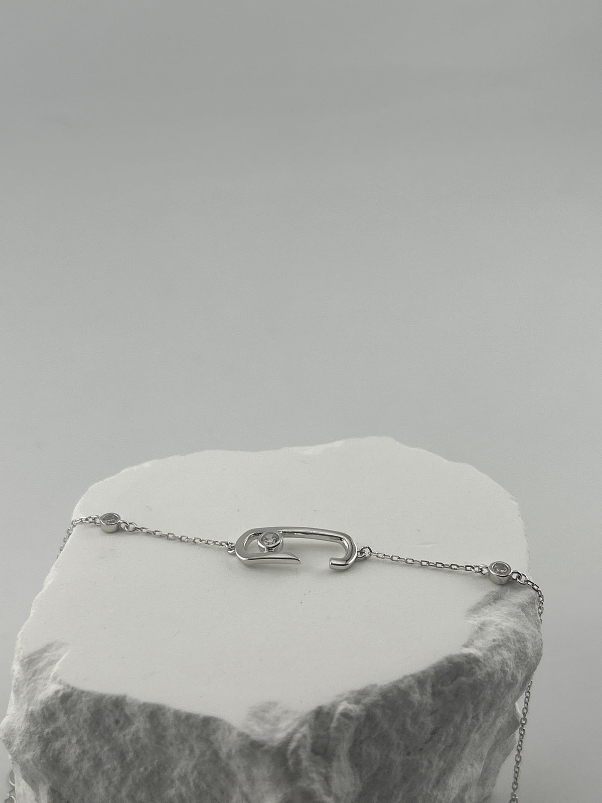 925 sterling Silver Clasp Bracelet | Premium CZ - Image 3