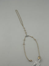 18K Yellow Gold Hand Chain with Premium Cubic Zirconia - Image 1