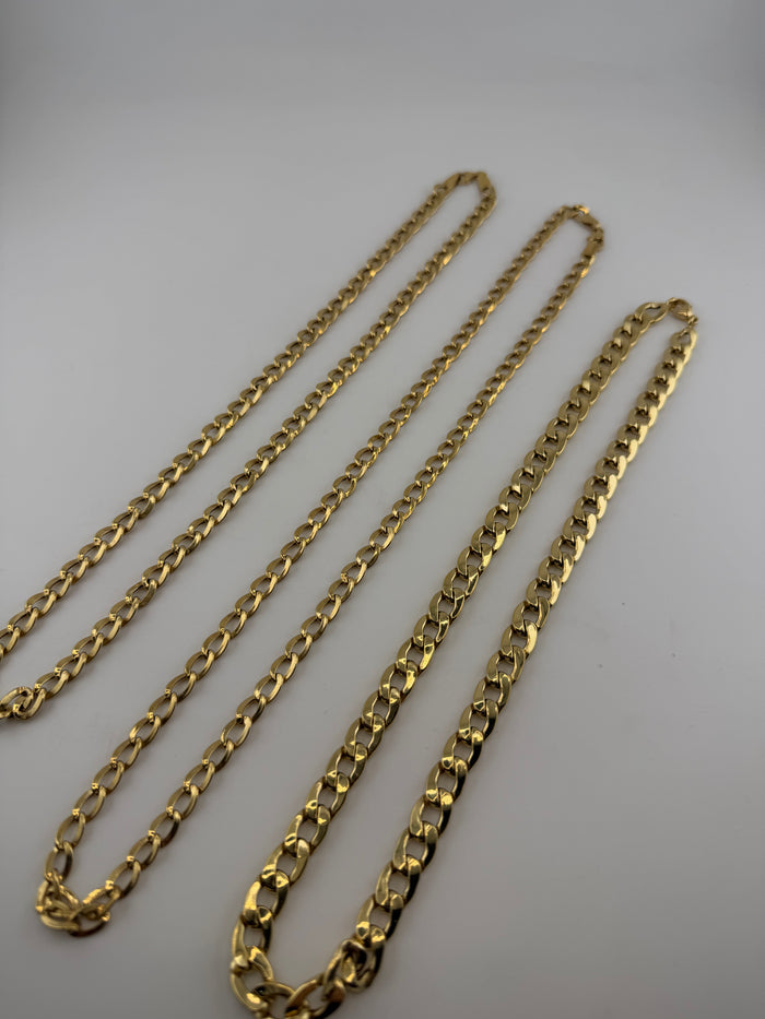 18K Solid Gold Miami Cuban Link Chain